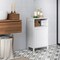 Bathroom Floor Storage Cabinet Side Table Adjustable Shelf Organize Freestanding
